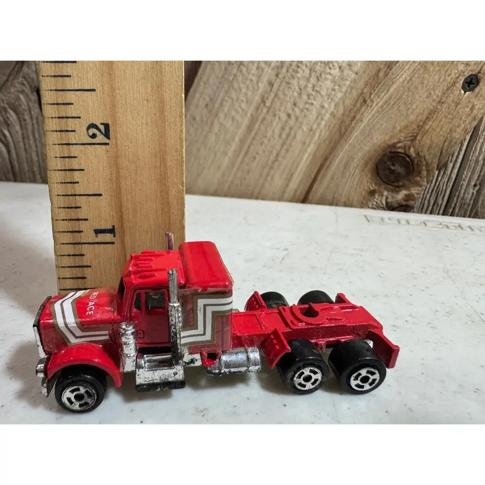 Vintage Unbranded Red Ace Hong Kong Semi Tractor Trailer Truck Rare Original Old